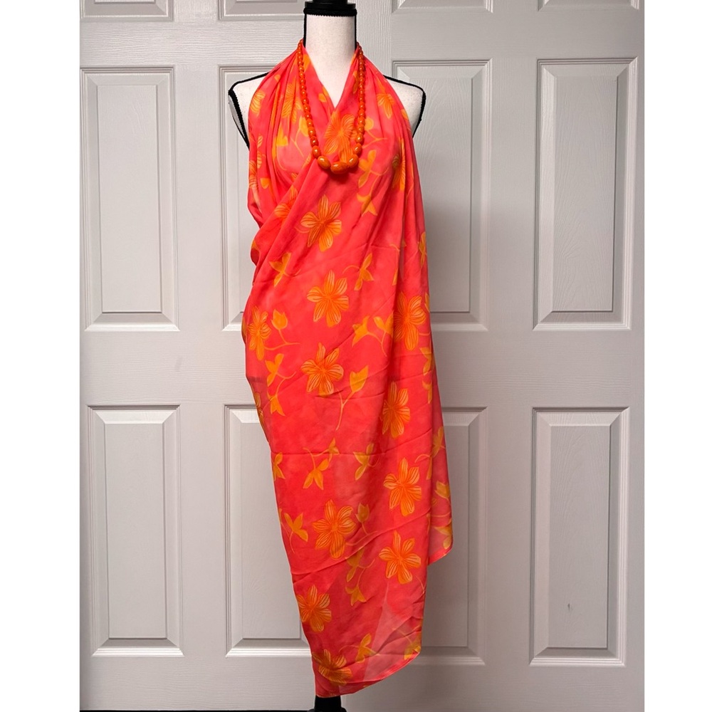 NWOT Lady Juliet sarong/pareo, with matching travel pouch. 43 x 70 in. - Picture 5 of 14